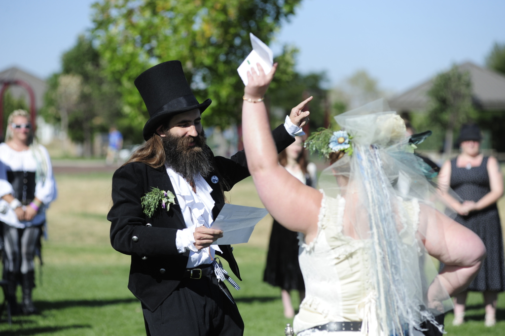 [Kelly and Trevor in the ceremony]